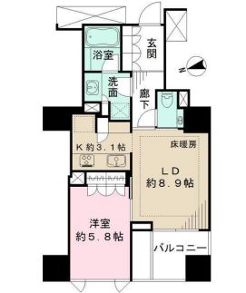 ザ・パークハウス西麻布レジデンス 17階 間取り図