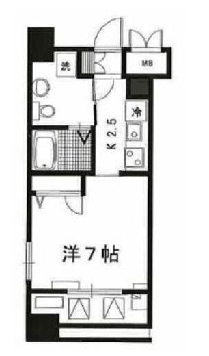 マストライフ目黒南 206 間取り図