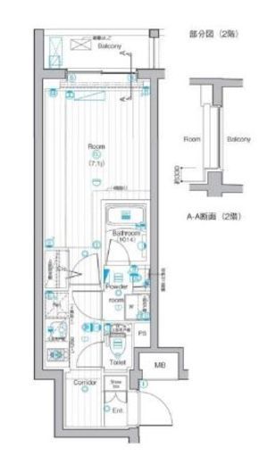 PREMIUM CUBE G 白金台 (プレミアムキューブジー白金台) 1階 間取り図