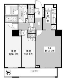 白金タワー 36階 間取り図