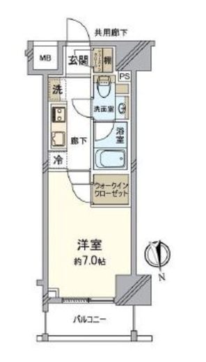 クレヴィア赤羽ステーションテラス 2階 間取り図