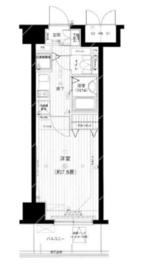 メインステージ五反田駅前 8階 間取り図