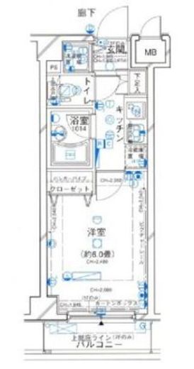 パレステュディオ代々木Ⅱ神宮の杜 3階 間取り図