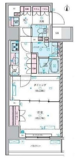 ジェノヴィア両国Ⅵグリーンヴェール 708 間取り図