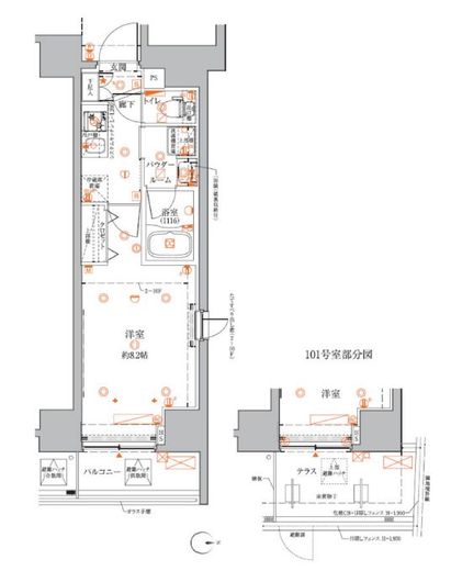 クレイシアIDZ蒲田 4階 間取り図