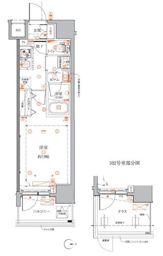 クレイシアIDZ蒲田 8階 間取り図