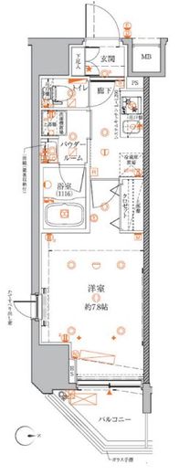 クレイシアIDZ蒲田 9階 間取り図