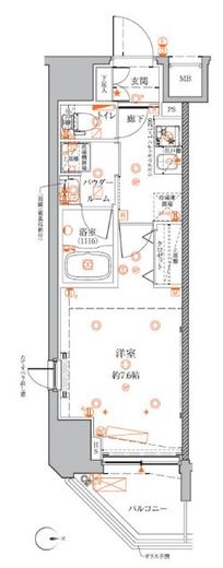 クレイシアIDZ蒲田 12階 間取り図
