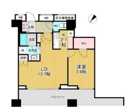 パークコート千代田一番町 7階 間取り図