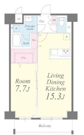 クレシェンテ月島 402 間取り図