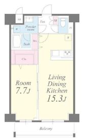 クレシェンテ月島 402 間取り図