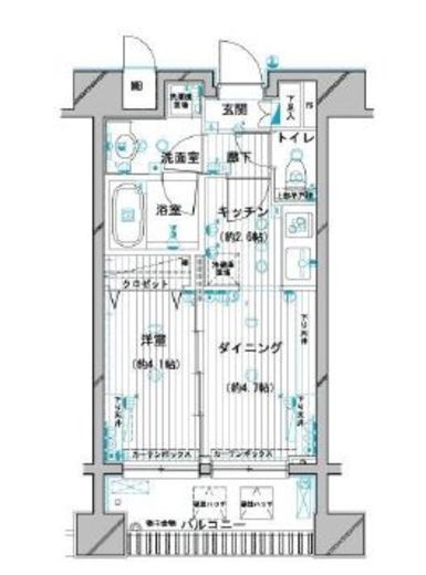デュオ・スカーラ蒲田2 7階 間取り図