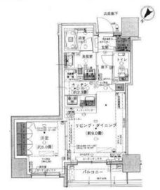 パークホームズ日本橋浜町二丁目ローレルアイ 6階 間取り図