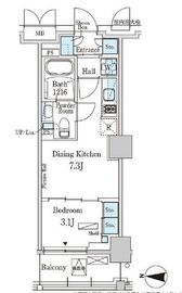 パークアクシス本所吾妻橋サウスレジデンス 612 間取り図