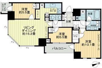 パークコート六本木ヒルトップ 18階 間取り図