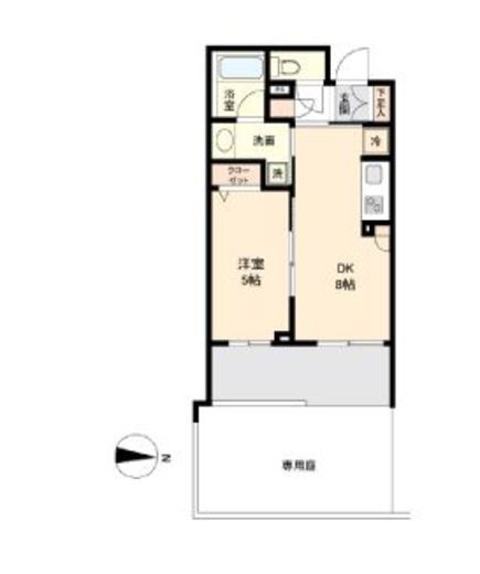 カッシア新高円寺 105 間取り図