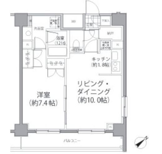 パークハビオ東向島 1102 間取り図