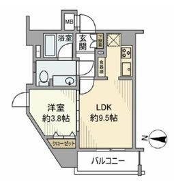 アルファニッシュ白金高輪 9階 間取り図