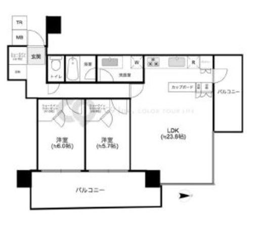 パークタワー晴海 20階 間取り図
