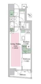 リビオ日本橋鞍掛ザ・レジデンス 11階 間取り図