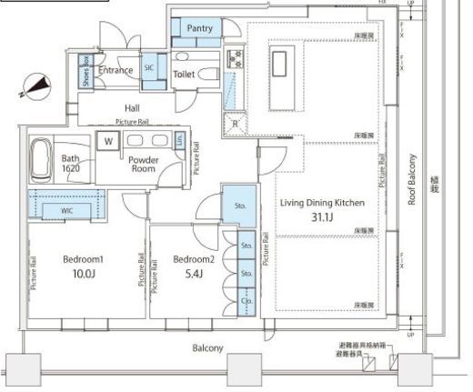 東京ミッドタウン八重洲セントラルスクエア 701 間取り図