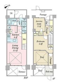 オープンレジデンシア用賀 1階 間取り図