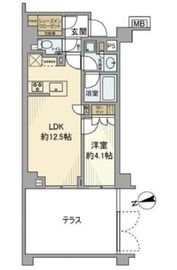 オープンレジデンシア中野坂上テラス 1階 間取り図