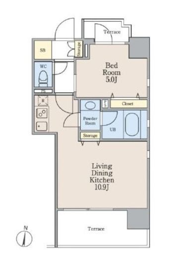 南麻布パークハイツ 1201 間取り図