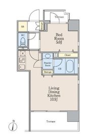 南麻布パークハイツ 1201 間取り図