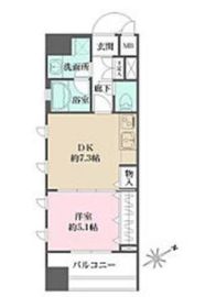 シティインデックス池袋 9階 間取り図