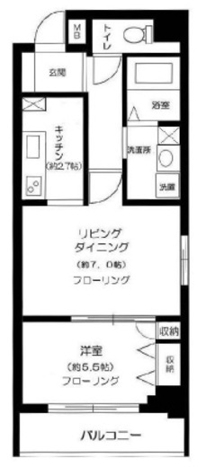 コアーズ勝どき 4階 間取り図