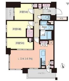 奥沢レジデンス 2階 間取り図
