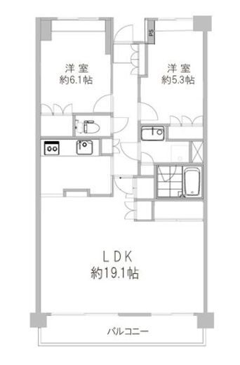 イーストパークス大島サザンスクエア 9階 間取り図