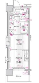 ガーラ・グランディ深川住吉 12階 間取り図