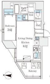 デュオフラッツ池袋 201 間取り図