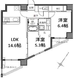 S-RESIDENCE目黒大岡山 (エスレジデンス目黒大岡山) 201 間取り図