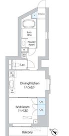 ボヌール小石川α 203 間取り図