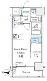 デュオフラッツ池袋 203 間取り図