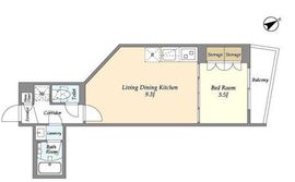 ウェルスクエアイズム恵比寿 603 間取り図