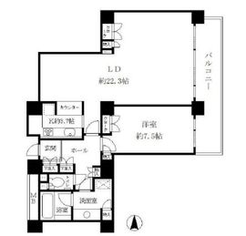 リバーポイントタワー 2902 間取り図