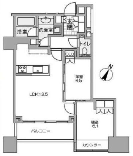 ザ・パークハウス三軒茶屋タワー 18階 間取り図