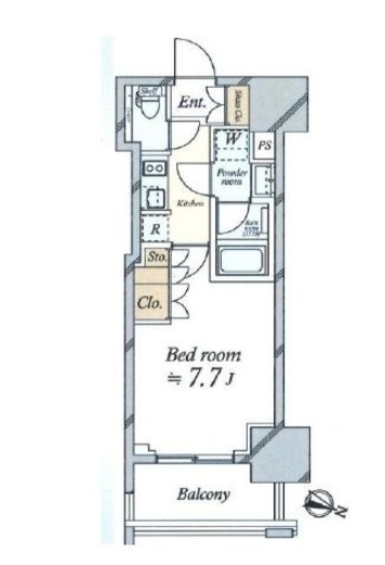 シティハウス東麻布 15階 間取り図