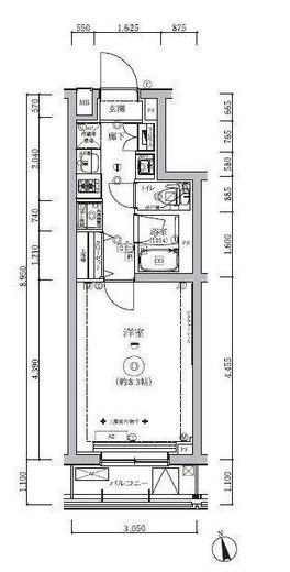 QUALITAS大森山王 (クオリタス大森山王) 303 間取り図