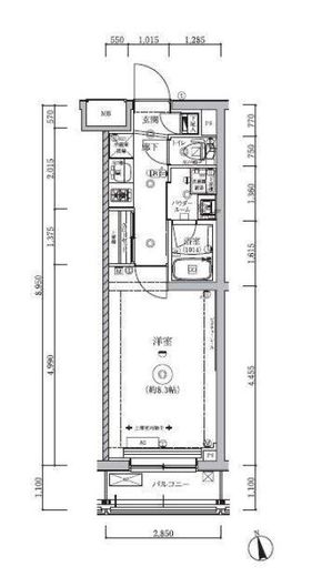 QUALITAS大森山王 (クオリタス大森山王) 207 間取り図