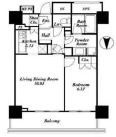 ライオンズ四谷タワーゲート 27階 間取り図