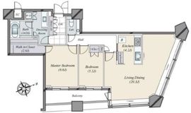 パークコート赤坂ザ・タワー 8階 間取り図