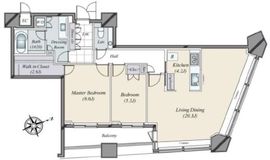 パークコート赤坂ザ・タワー 8階 間取り図