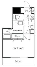 レヴァンテ浅草 408 間取り図