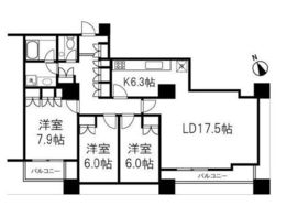 グランパークハイツ 2303 間取り図