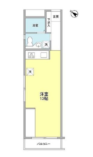 キルト祐天寺 206 間取り図